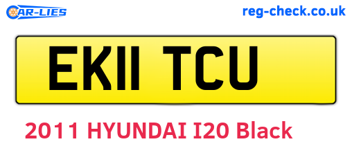 EK11TCU are the vehicle registration plates.