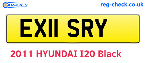 EX11SRY are the vehicle registration plates.