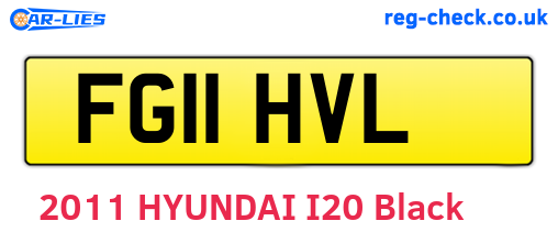 FG11HVL are the vehicle registration plates.
