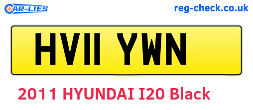 HV11YWN are the vehicle registration plates.