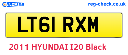LT61RXM are the vehicle registration plates.