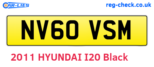 NV60VSM are the vehicle registration plates.