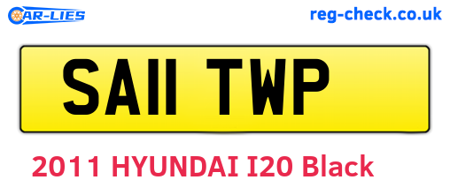 SA11TWP are the vehicle registration plates.