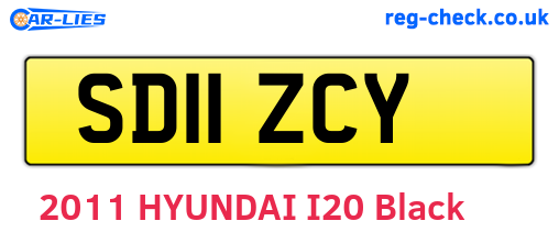 SD11ZCY are the vehicle registration plates.