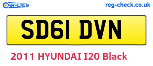 SD61DVN are the vehicle registration plates.
