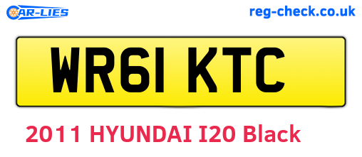 WR61KTC are the vehicle registration plates.
