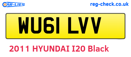 WU61LVV are the vehicle registration plates.