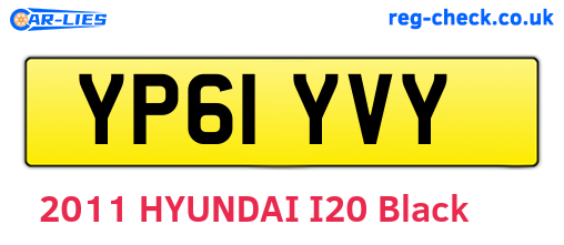 YP61YVY are the vehicle registration plates.