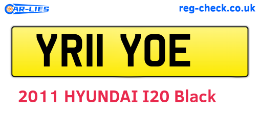 YR11YOE are the vehicle registration plates.