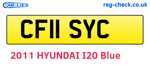 CF11SYC are the vehicle registration plates.