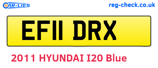 EF11DRX are the vehicle registration plates.