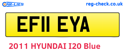 EF11EYA are the vehicle registration plates.