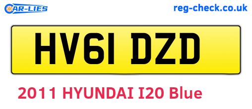 HV61DZD are the vehicle registration plates.