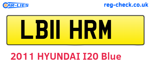 LB11HRM are the vehicle registration plates.