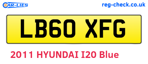 LB60XFG are the vehicle registration plates.