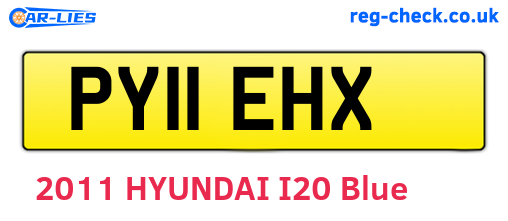 PY11EHX are the vehicle registration plates.