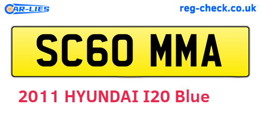 SC60MMA are the vehicle registration plates.