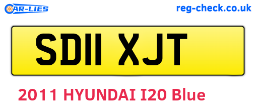 SD11XJT are the vehicle registration plates.