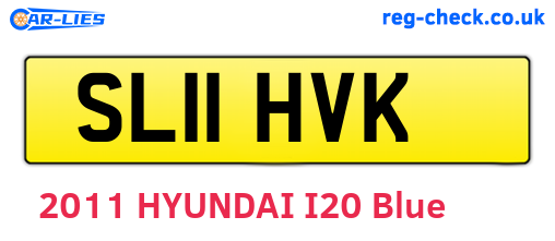 SL11HVK are the vehicle registration plates.