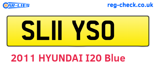 SL11YSO are the vehicle registration plates.