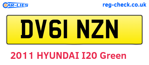 DV61NZN are the vehicle registration plates.