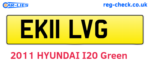 EK11LVG are the vehicle registration plates.
