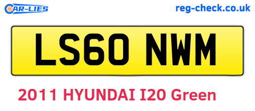 LS60NWM are the vehicle registration plates.