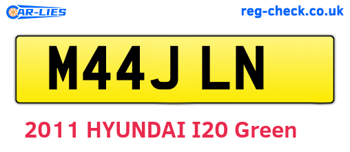 M44JLN are the vehicle registration plates.