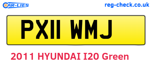 PX11WMJ are the vehicle registration plates.
