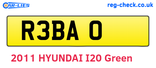 R3BAO are the vehicle registration plates.