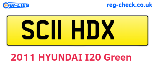 SC11HDX are the vehicle registration plates.