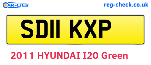 SD11KXP are the vehicle registration plates.