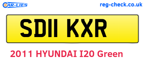 SD11KXR are the vehicle registration plates.