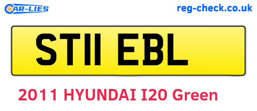 ST11EBL are the vehicle registration plates.