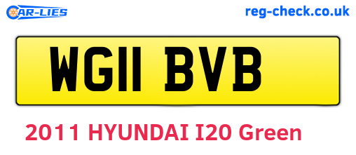 WG11BVB are the vehicle registration plates.