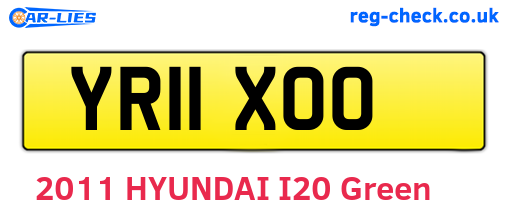 YR11XOO are the vehicle registration plates.