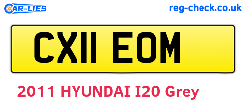 CX11EOM are the vehicle registration plates.