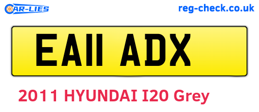 EA11ADX are the vehicle registration plates.
