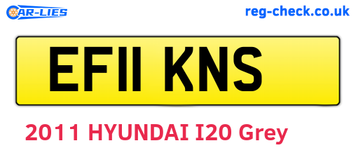EF11KNS are the vehicle registration plates.