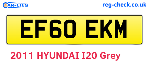EF60EKM are the vehicle registration plates.