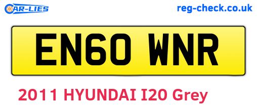 EN60WNR are the vehicle registration plates.