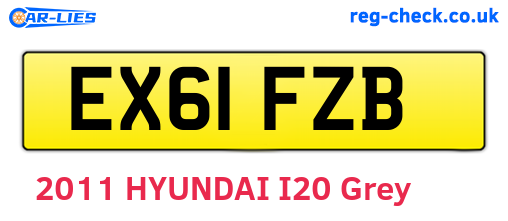EX61FZB are the vehicle registration plates.