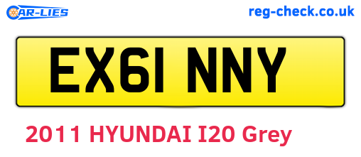 EX61NNY are the vehicle registration plates.