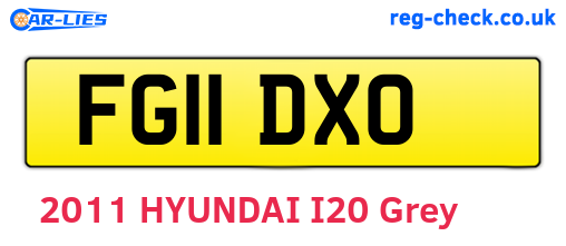 FG11DXO are the vehicle registration plates.