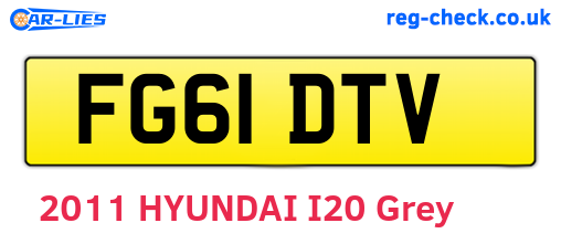 FG61DTV are the vehicle registration plates.