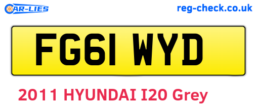 FG61WYD are the vehicle registration plates.