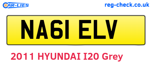 NA61ELV are the vehicle registration plates.