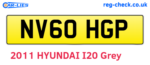 NV60HGP are the vehicle registration plates.