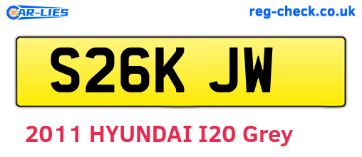 S26KJW are the vehicle registration plates.