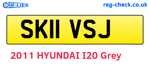 SK11VSJ are the vehicle registration plates.